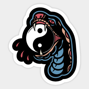 Snake and peace Sticker